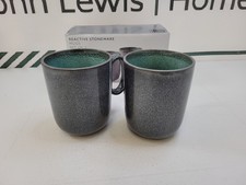 John Lewis Reactive Glaze Stoneware Mugs, 320ml, Set of 2