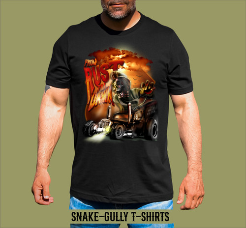 Rat rod rust till dawn - rust, t-shirt
