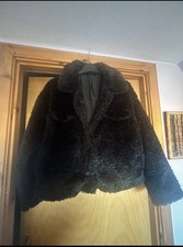 Women’s Faux Fur Jacket Size L (14) Black