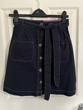 Cath Kidston Navy Skirt with belt and Pockets Size UK 8