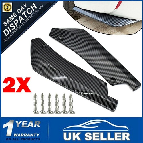 2pcs carbon fiber rear - carbon, bumper