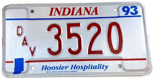 Indiana 1993 disabled veteran - 1993,