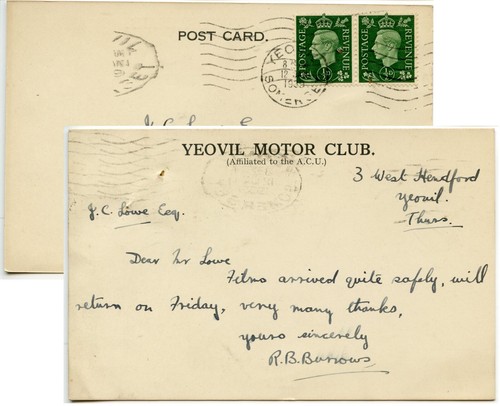 Motor cycle 1939 - g.b., printed