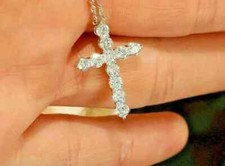3Ct Round Cut Diamond Cross