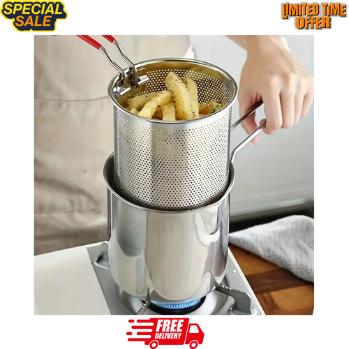 Stainless steel deep fryer - stainless,