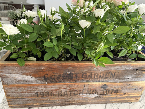 Vintage large rustic wooden - large,