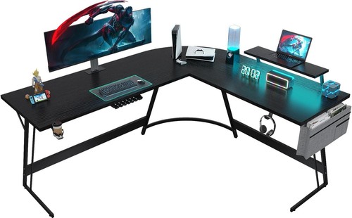 Shaped gaming desk corner - shaped,