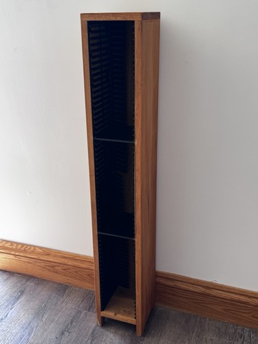 Solid oak rotating - cd, dvd