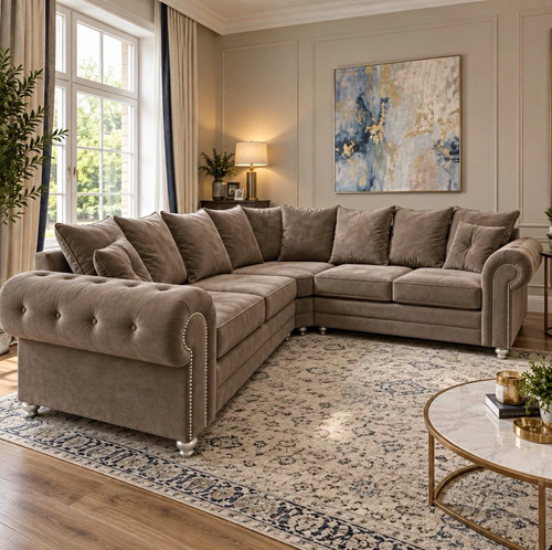 Rahman sofas grey - grey, velvet