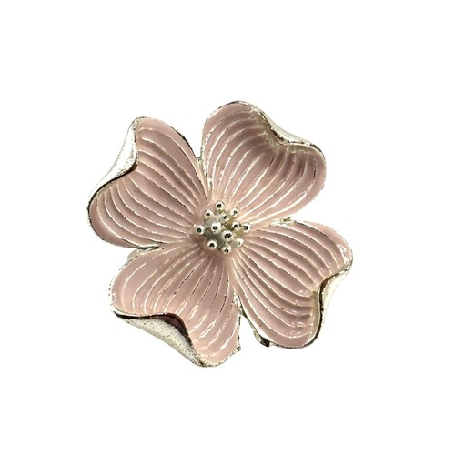 Pink flower shaped - flower, enamel
