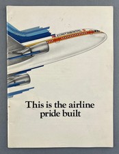 Continental Airlines Douglas DC-10 & Boeing 747 Cutaway Vintage Airline Brochure