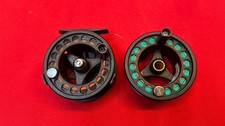 Compo 46 Wide Fly Fishing Reel. Spare Spools WF6 line and Pouch. Dia 3"