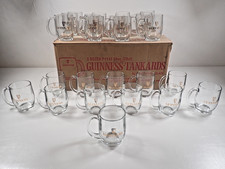 VINTAGE RARE SET OF 24 GUINNESS HALF PINT GLASSES TANKARDS 1364 RAVENHEAD BOXED