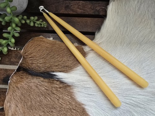 Hand dipped pure beeswax - hand,
