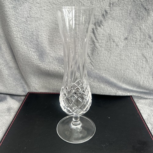 Tall cut glass bud vase - tall,