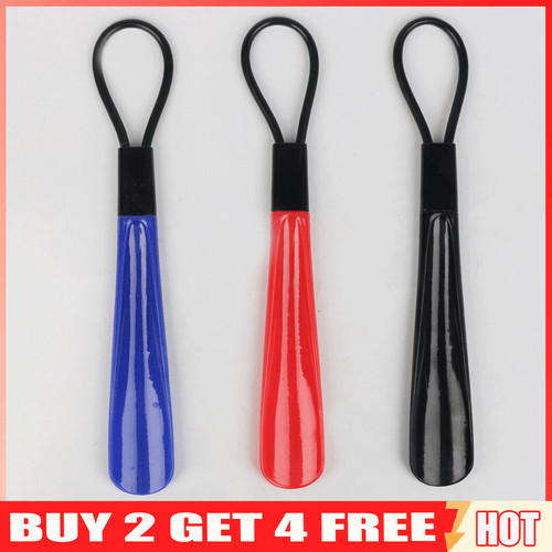 Handled shoe horn - shoe, plastic