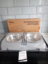 Toozey Raised Dog Bowl Adjustable Height, Elevated Design, 2x 1200ml Capacity