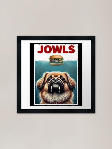 Funny pekingese and - funny, hamburger