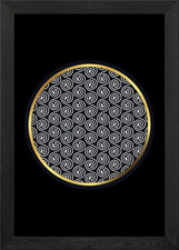 Gold Circle Pattern Framed