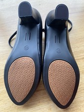 Ladies black Dance shoes Size UK 5.5 Ankle Strap Closed Toe