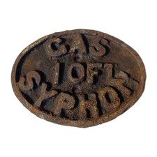 Railwayana Cast Iron 'Gas 10