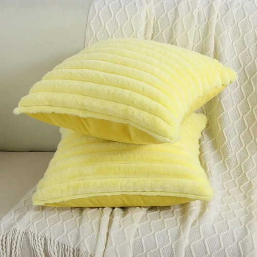 Faux rabbit fur cushion cover - cushion,