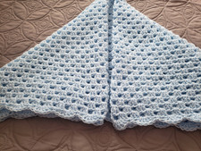 baby blue hand crochet baby