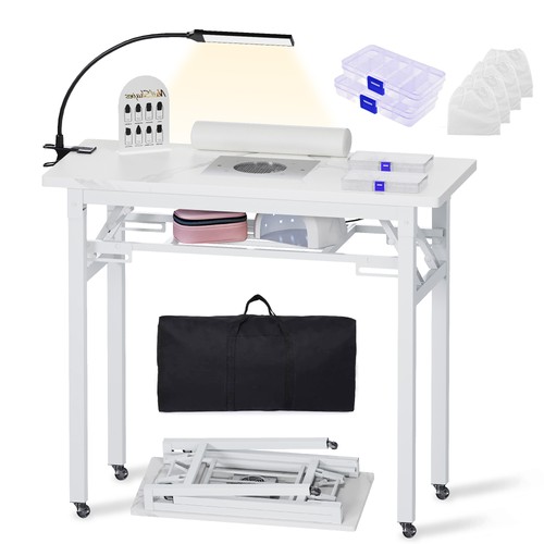 Portable foldable nail desk - foldable,
