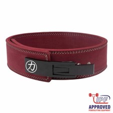 Strength Shop 10mm Lever Belt 3" Wide - Wine Red - IPF Approved (Powerlifting)