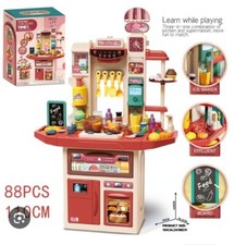 110cm Large Kitchen Toys Set for Kids Girl Boy with Noodle Maker
