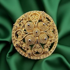 Vintage Gold Metal Intricate Scarf Ring / Clip. Pretty and Practical. Great Gift