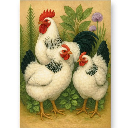 Light sussex chickens poultry - sussex,