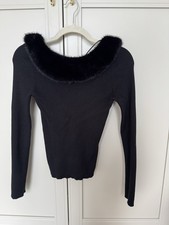 Black Zara Jumper With Fur