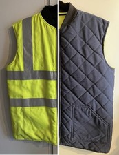 Reversible Hi Vis Quilted Body Warmer Medium