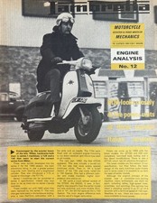 LAMBRETTA GP SCOOTER - ORIGINAL 1970 ENGINE ANALYSIS ARTICLE 4 PAGES