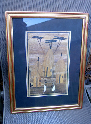 Print african rural black - print,