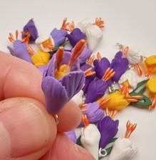 Crocus charms handmade polymer