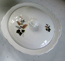 STAFFORDSHIRE IRONSTONE W H GRINDLEY SATIN WHITE AUTUMN LEAVES DESIGN TUREEN
