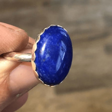 Ring, Lapis & Sterling Silver