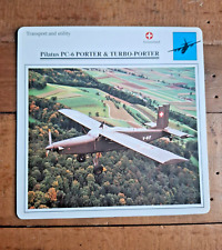 Pilatus PC-6 Porter - Transport & Utility - Warplanes Collectors Club Card.