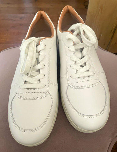 Fitflop white leather trainers - fitflop,