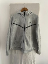 NIKE TECH FLEECE Grey Full Zip Hoodie Size XL