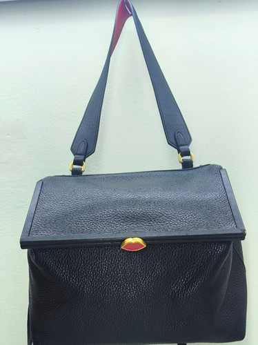 Lulu guinness black leather - black,