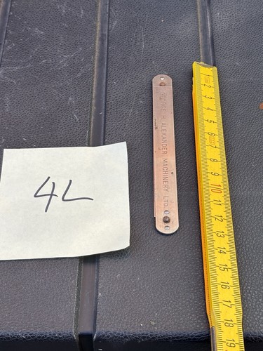 Antique ruler metal piece - metal,