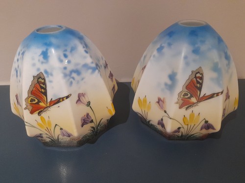 Pair beautiful hand painted - beautiful,