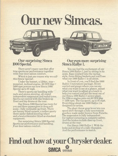 Simca 1000 special - &, rallye
