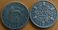 George sixpence 6d - george, v