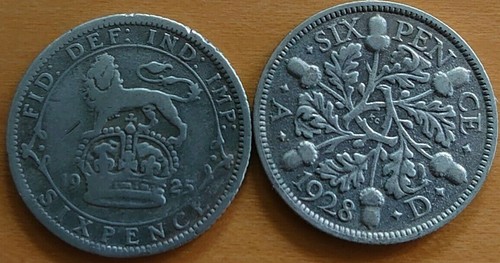 George sixpence 6d - v,