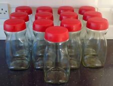 Clear Glass 300g Large Empty Coffee Jars Screw Lids x 6.Storage,Arts,Crafts ~~~~