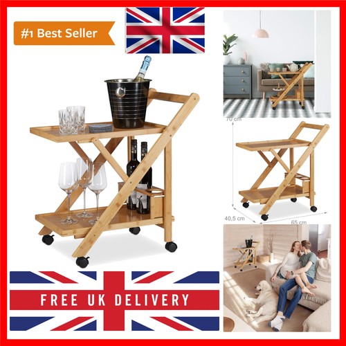 Bamboo kitchen trolley - bamboo,